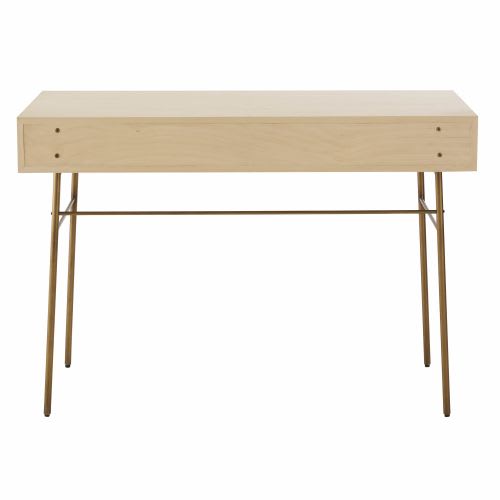 Schreibtisch mit 2 Schubladen mit Rattangeflecht Solstice | Maisons du