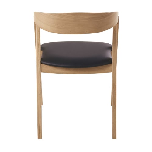 Sedie professionali in faggio e tessuto spalmato nero (x2) Oakham BUSINESS  | Maisons du Monde