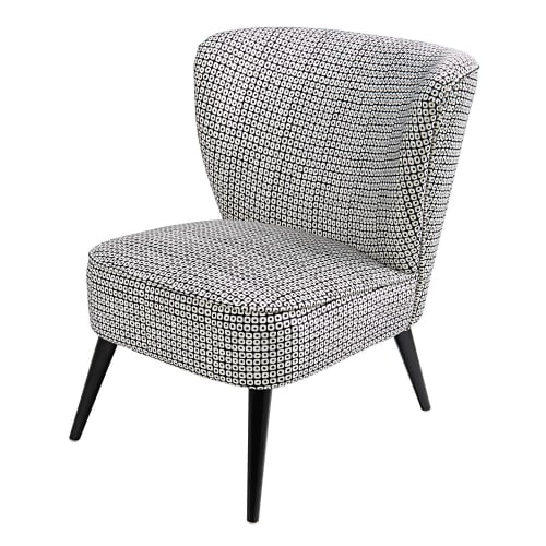 Sofas und sessel Sessel | Sessel aus Samt mit schwarzen und weißen Motiven - VU62378