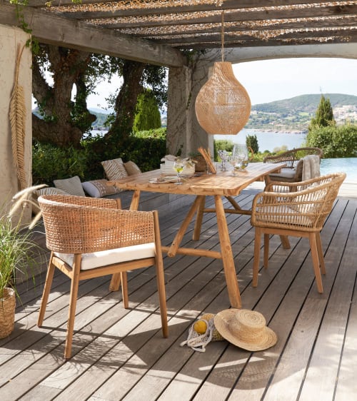 Garten Gartenstühle | Sessel für gewerbliche Nutzung im Außenbereich aus Akazienholz - IN80547
