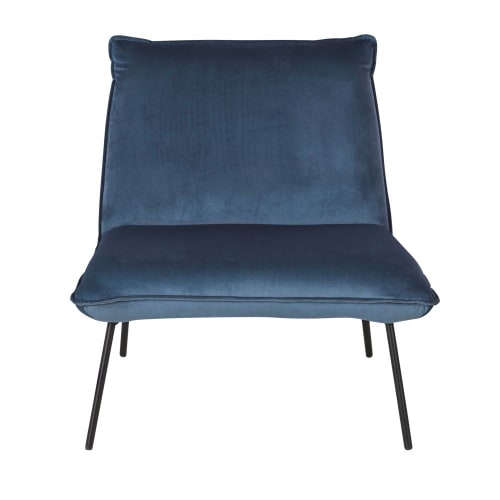 Sofas und sessel Sessel | Sessel mit Samtbezug, blau - IF54827