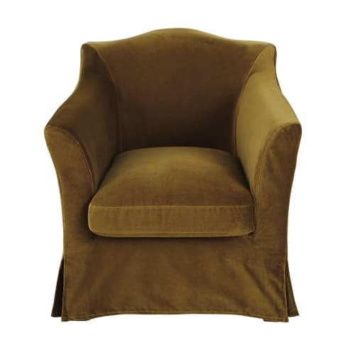 Sofas und sessel Sessel | Sessel mit Samtbezug, bronzefarben - HA14796