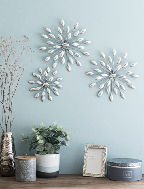 Cloud's Small Silver Metal Wall Art Accents 