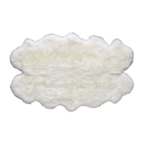 Sheepskin rug in ivory 110 x 180cm