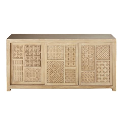 Möbel Sideboards | Sideboard mit 3 geschnitzten Schiebetüren - LA30807