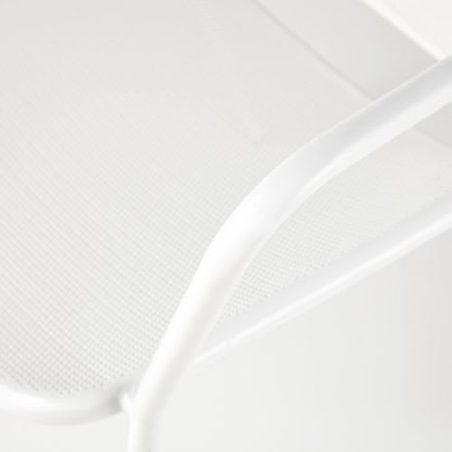 Silla baja de jardín de metal blanco Zinav  Maisons du Monde