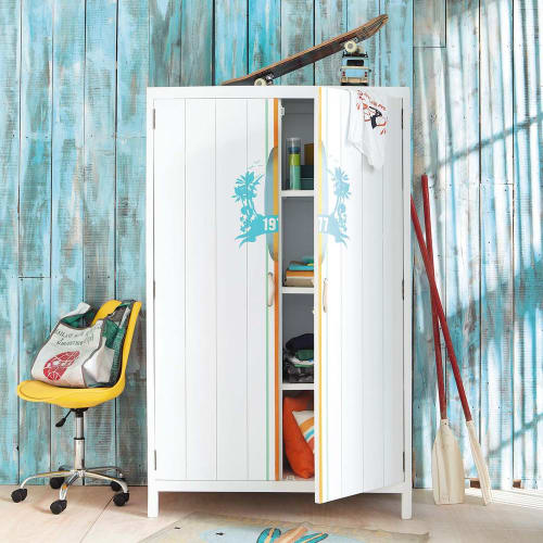 Silla de escritorio con ruedas amarilla Bristol Maisons du Monde