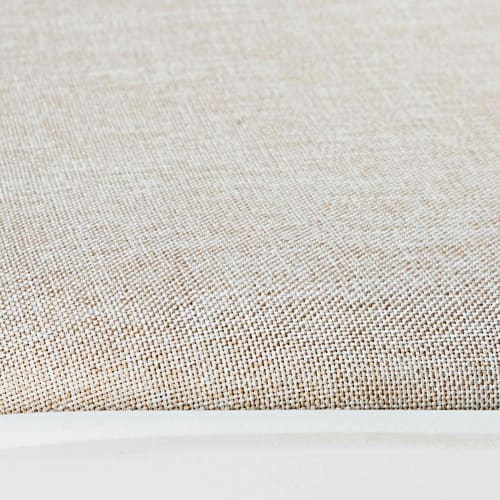 Silla de metal blanco mate y de tela beige | Maisons du Monde Silla de metal blanco mate y de tela beige | Maisons du Monde
