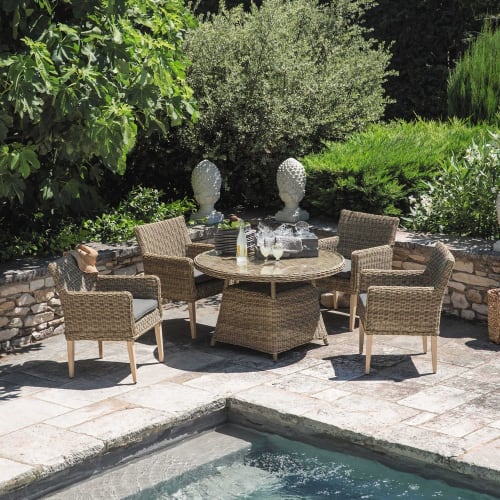 Sillón de jardín de resina trenzada St Raphaël Maisons du Monde