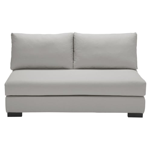 Sillón para sofá modular de 2 plazas gris claro