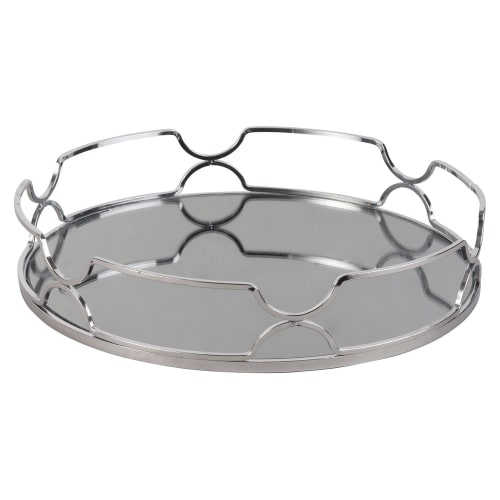 silver mirrored tray