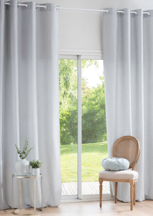 Soft furnishings and rugs Curtains & net curtains | Single Pearl Grey Eyelet Curtain 140x300 - TP04282