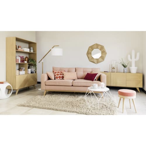 Skandinavisches 3 Sitzer Sofa Hellrosa Brooke Maisons Du Monde