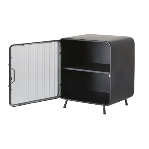Small Black Metal Storage Cabinet With, Black Metal Cabinet