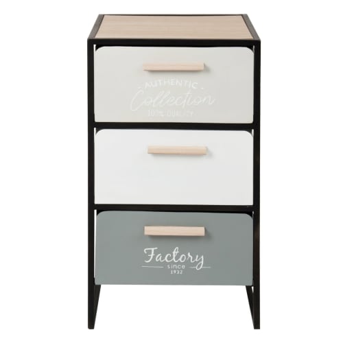 Small Metal 3 Drawer Storage Unit Maisons Du Monde