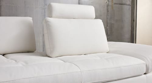 nuestra Repegar engañar Sofá blanco de 3-4 plazas de tela engomada Geller | Maisons du Monde