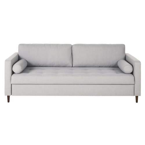 Sofá cama de 3/4 plazas gris moteado Olivia | Maisons du Monde