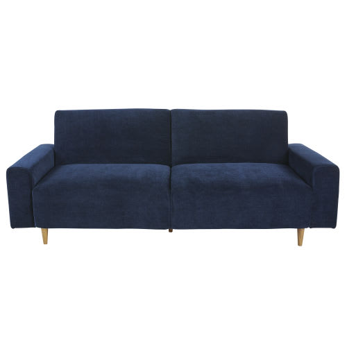 Sof  cama  de 3 plazas azul oscuro Russel Maisons  du Monde 