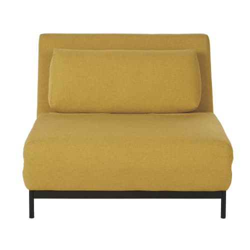 Sofá cama profesional de 1 plaza amarillo Naya Business | Maisons du Monde