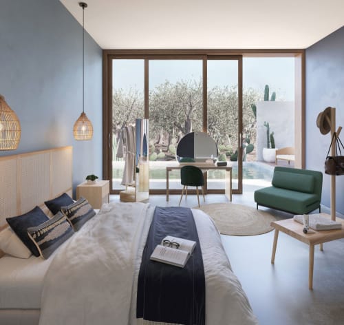 Sofá cama profesional de 1 plaza verde Naya Business | Maisons du Monde