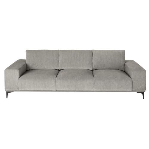 Sofá de 4 plazas gris jaspeado