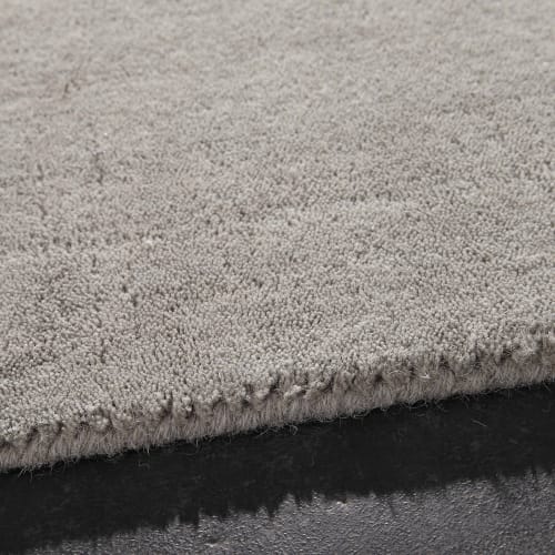 woollen low pile rug in grey 200 x 200cm Soft Maisons du Monde