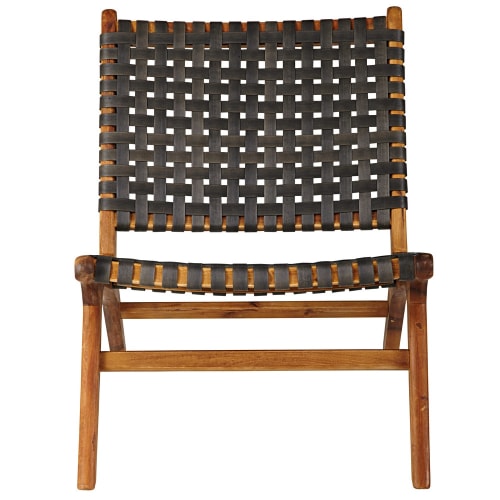 Business Armchairs and Sofas | Solid Acacia and Resin Wicker Garden Armchair - YF37820