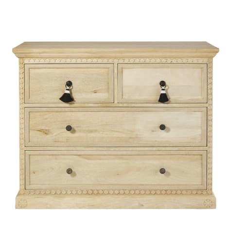 Solid Mango Wood 4 Drawer Chest Of Drawers Cherokees Maisons Du