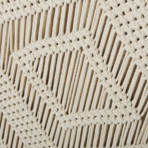 Solid Mango Wood and Macrame 2Door Wardrobe Macrame Maisons du Monde