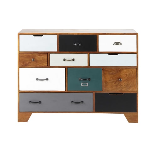 Solid Mango Wood Vintage Cabinet W 114cm Picadilly Maisons Du Monde