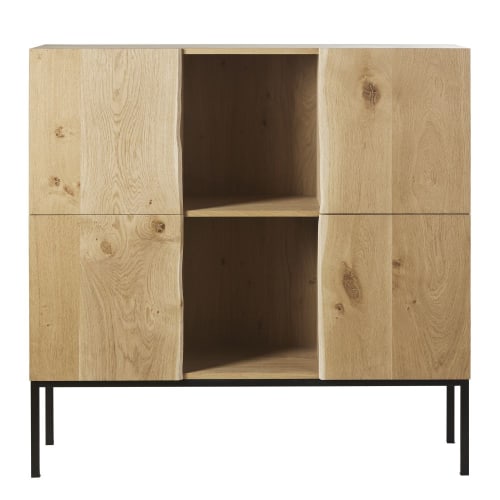 Furniture Sideboards | Solid Oak 4-Door Tall Sideboard - HQ36396