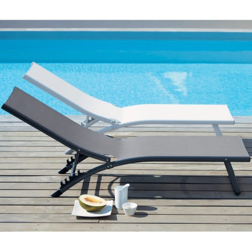 Sonnenliege aus Aluminium, weiß Hurghada Hurghada Maisons du Monde