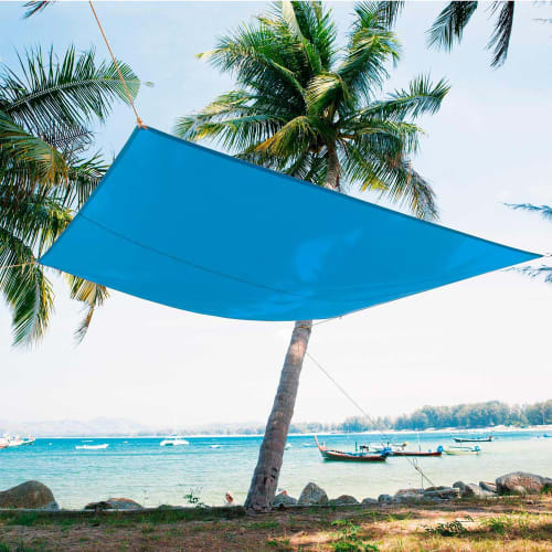 Sonnensegel CASTEJA aus Stoff, 245 x 348 cm, blau | Maisons du Monde