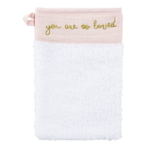 Sortie De Bain Bebe En Coton Rose Motifs A Pois Dores Lou Maisons Du Monde