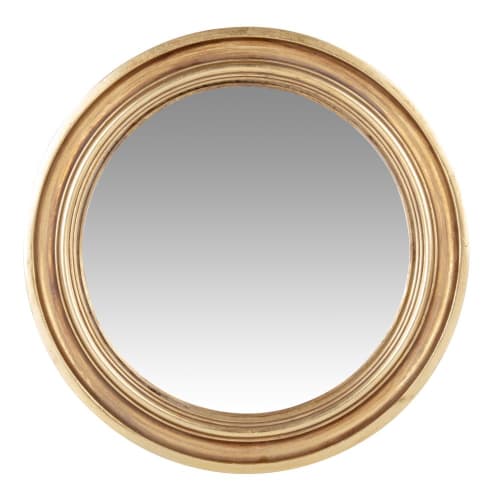 Specchio convesso con modanatura dorata D40