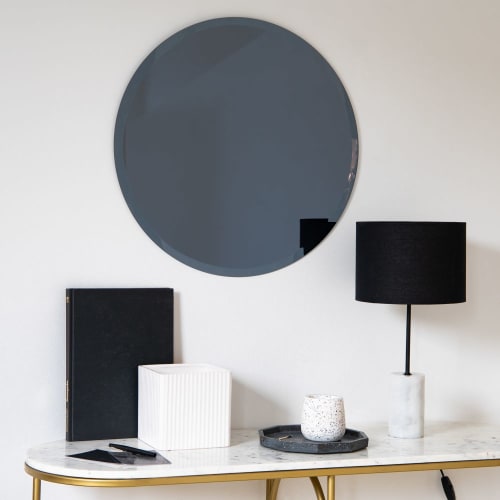 Specchio in metallo nero Ø 60 cm