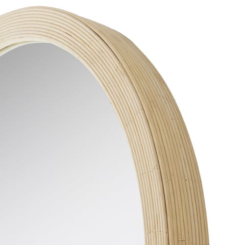 Dekoration Wandspiegel und Barock Spiegel | Spiegel aus Bambus, beige, 65x165cm - JM03523