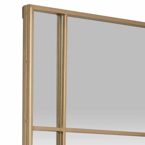 Dekoration Wandspiegel und Barock Spiegel | Spiegel aus goldfarbenem Metall, 50x110cm - XO56155