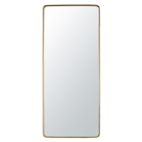 Dekoration Wandspiegel und Barock Spiegel | Spiegel aus goldfarbenem Metall, 61x148cm - NU81452