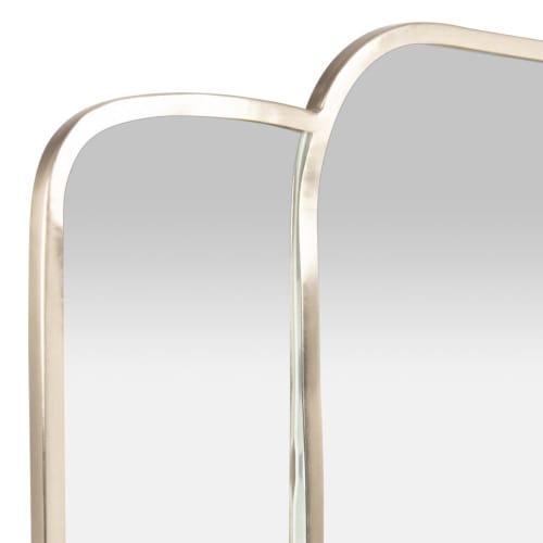 Dekoration Wandspiegel und Barock Spiegel | Spiegel aus goldfarbenem Metall, 66x55cm - DA65220