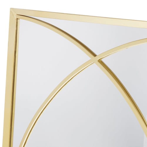 Dekoration Wandspiegel und Barock Spiegel | Spiegel aus goldfarbenem Metall (x3), 60x120cm - AP62932