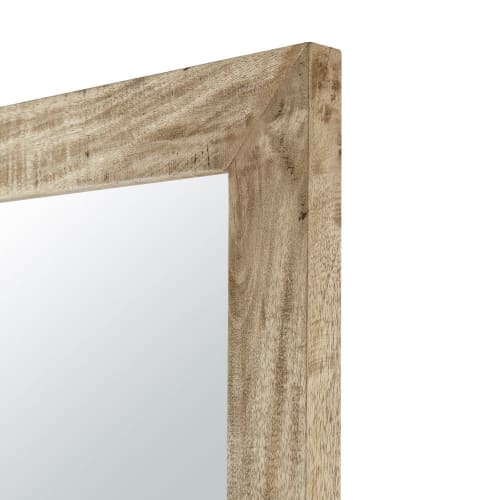 Dekoration Wandspiegel und Barock Spiegel | Spiegel aus Mangoholz und schwarzem Metall, 178x57cm - IB28372