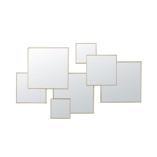 Dekoration Wandspiegel und Barock Spiegel | Spiegel aus Metall, goldfarben 120x72 - CB81688