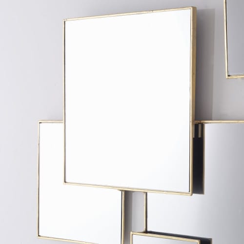 Dekoration Wandspiegel und Barock Spiegel | Spiegel aus Metall, goldfarben 120x72 - CB81688