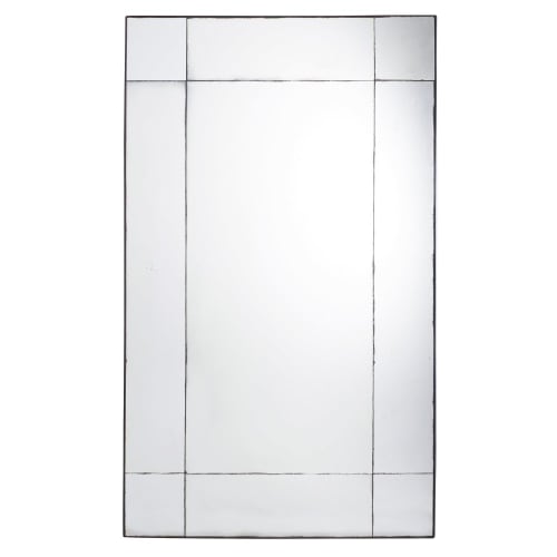 Dekoration Wandspiegel und Barock Spiegel | Spiegel aus Metall, schwarz in gealterter Optik 100x161 - TH01041
