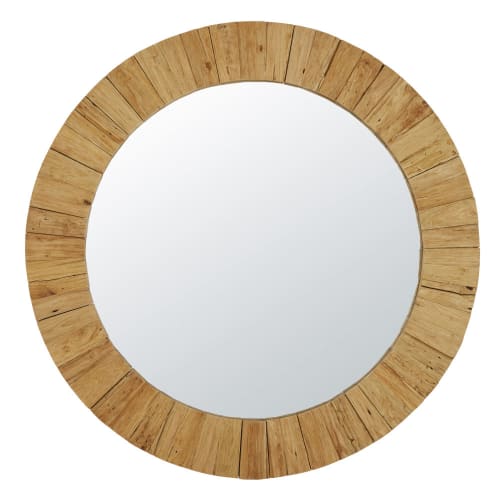 Dekoration Wandspiegel und Barock Spiegel | Spiegel aus recyceltem Teakholz, D162cm - LM45424