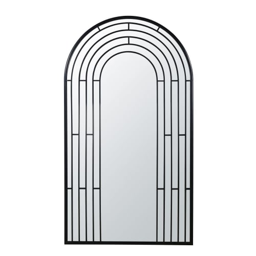 Dekoration Wandspiegel und Barock Spiegel | Spiegel aus schwarzem Metall, 102x180cm - GI90506