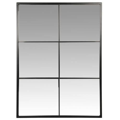Dekoration Wandspiegel und Barock Spiegel | Spiegel aus schwarzem Metall, 60x80cm - YR36523