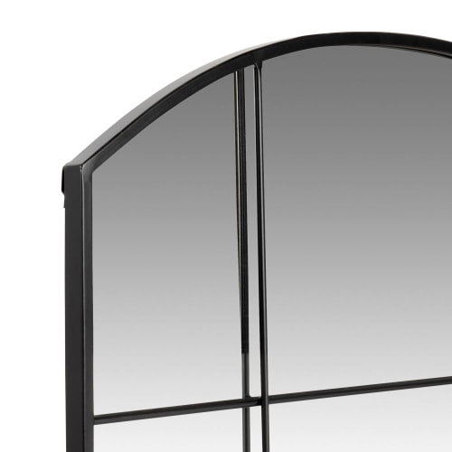 Dekoration Wandspiegel und Barock Spiegel | Spiegel aus schwarzem Metall, 60x90cm - DR01427