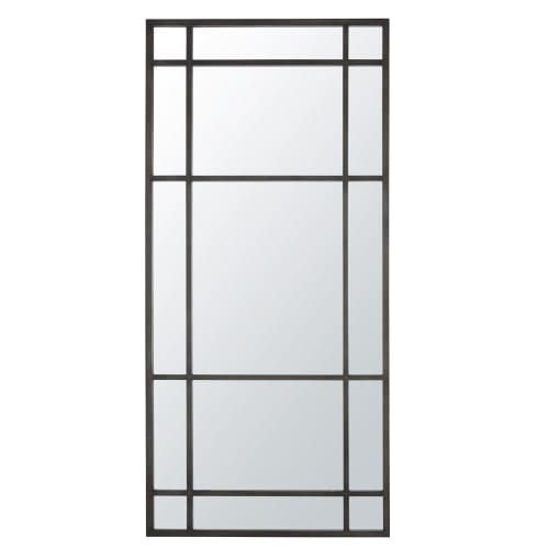 Dekoration Wandspiegel und Barock Spiegel | Spiegel aus schwarzem Metall, 90x190cm - KN34456